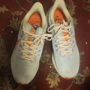 Nike Sky Blue and Orange Athletic Shoes